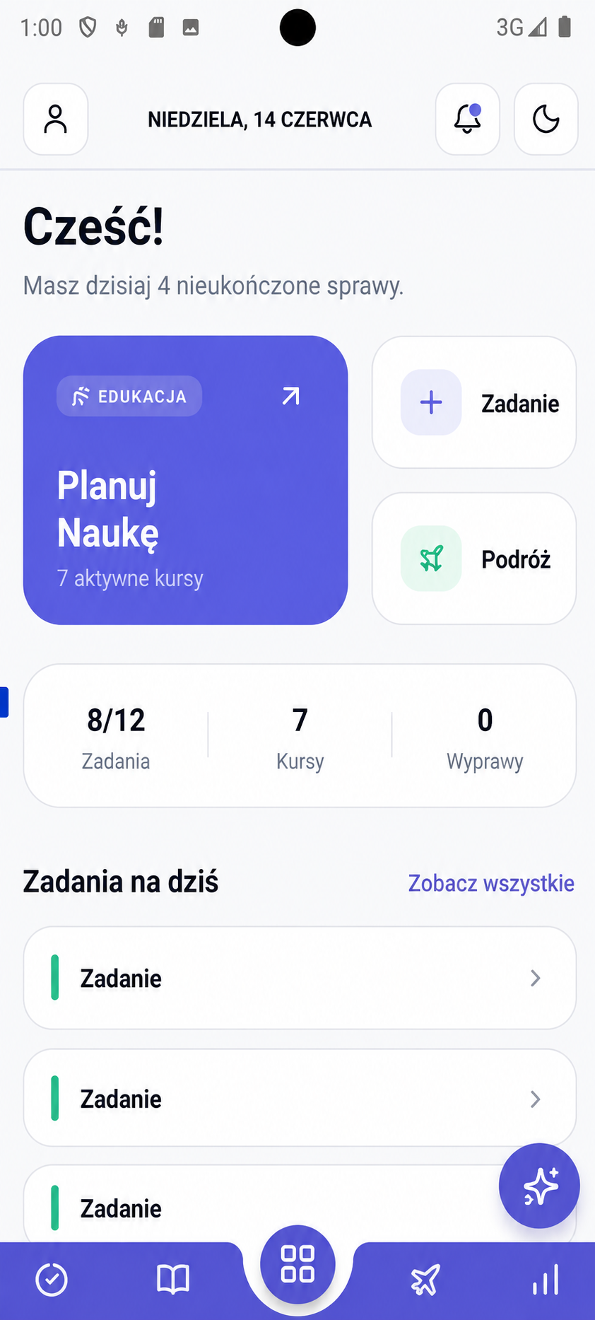 Smart Planner — dashboard aplikacji