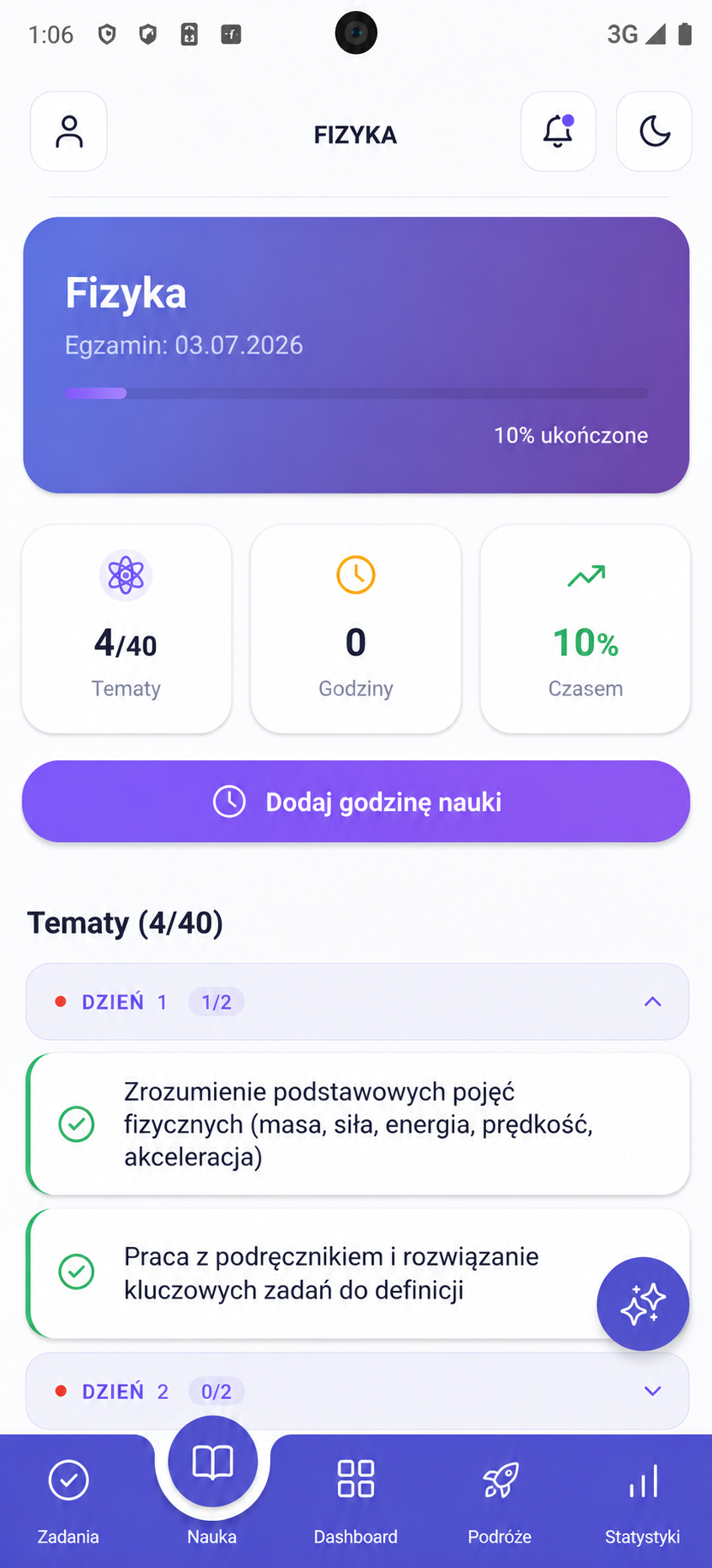 Szczegóły kursu — harmonogram w akordeonach
