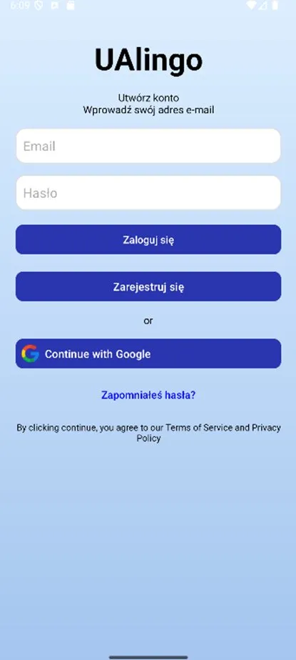 Ekran logowania