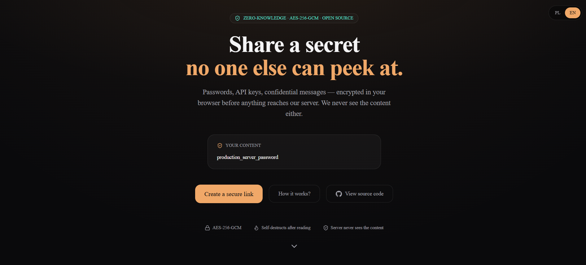 Vaultify — ekran główny